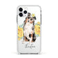 Personalised Australian Shepherd Apple iPhone 11 Pro in Silver with White Impact Case