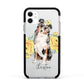 Personalised Australian Shepherd Apple iPhone 11 in White with Black Impact Case