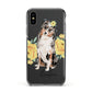 Personalised Australian Shepherd Apple iPhone Xs Impact Case Black Edge on Black Phone