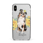 Personalised Australian Shepherd Apple iPhone Xs Max Impact Case Black Edge on Silver Phone