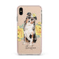 Personalised Australian Shepherd Apple iPhone Xs Max Impact Case Pink Edge on Gold Phone