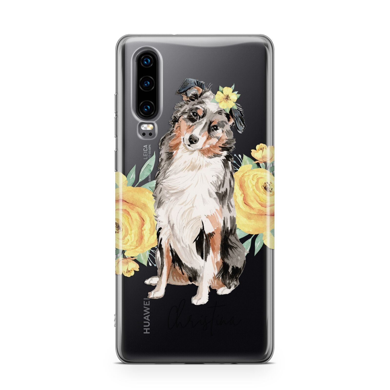 Personalised Australian Shepherd Huawei P30 Phone Case