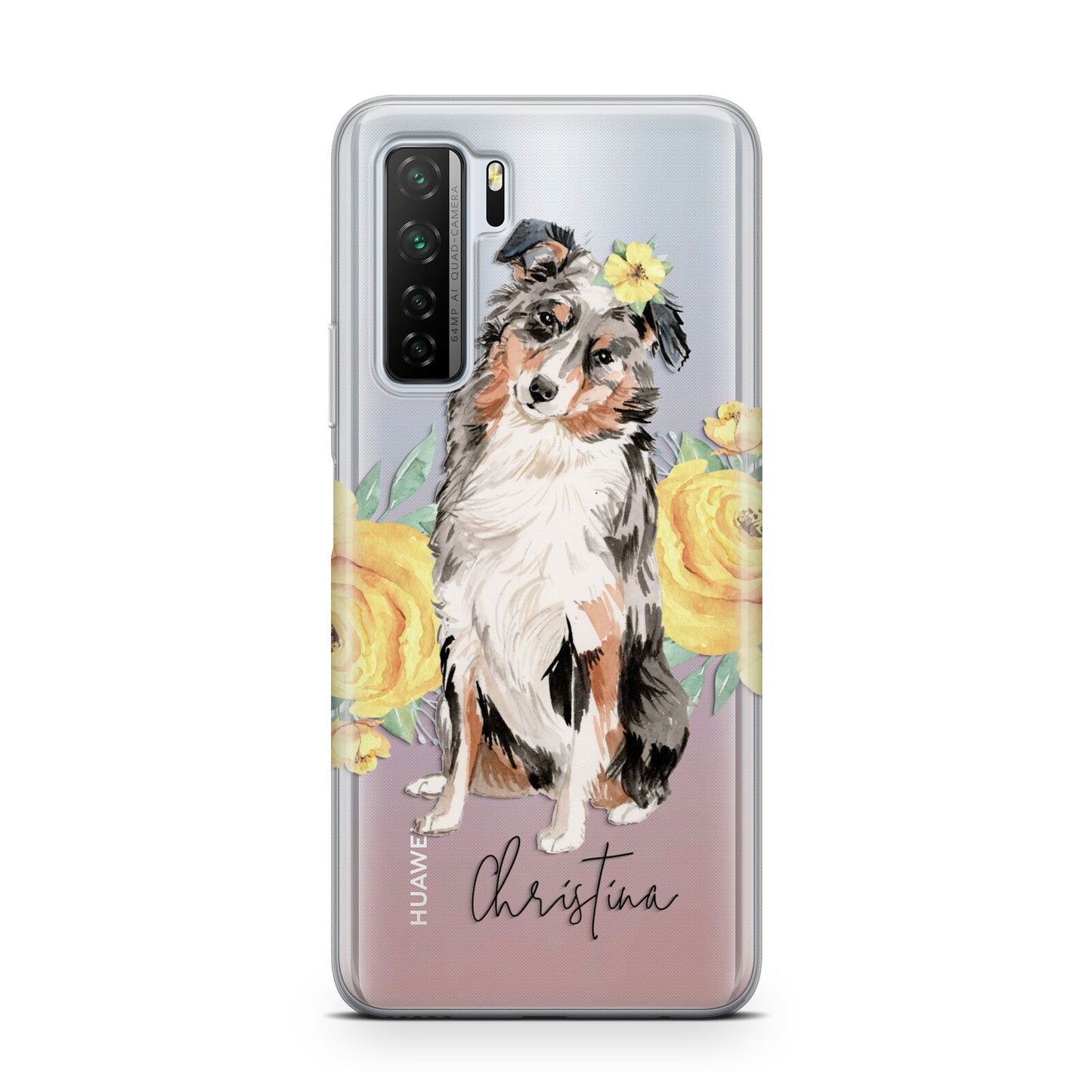 Personalised Australian Shepherd Huawei P40 Lite 5G Phone Case