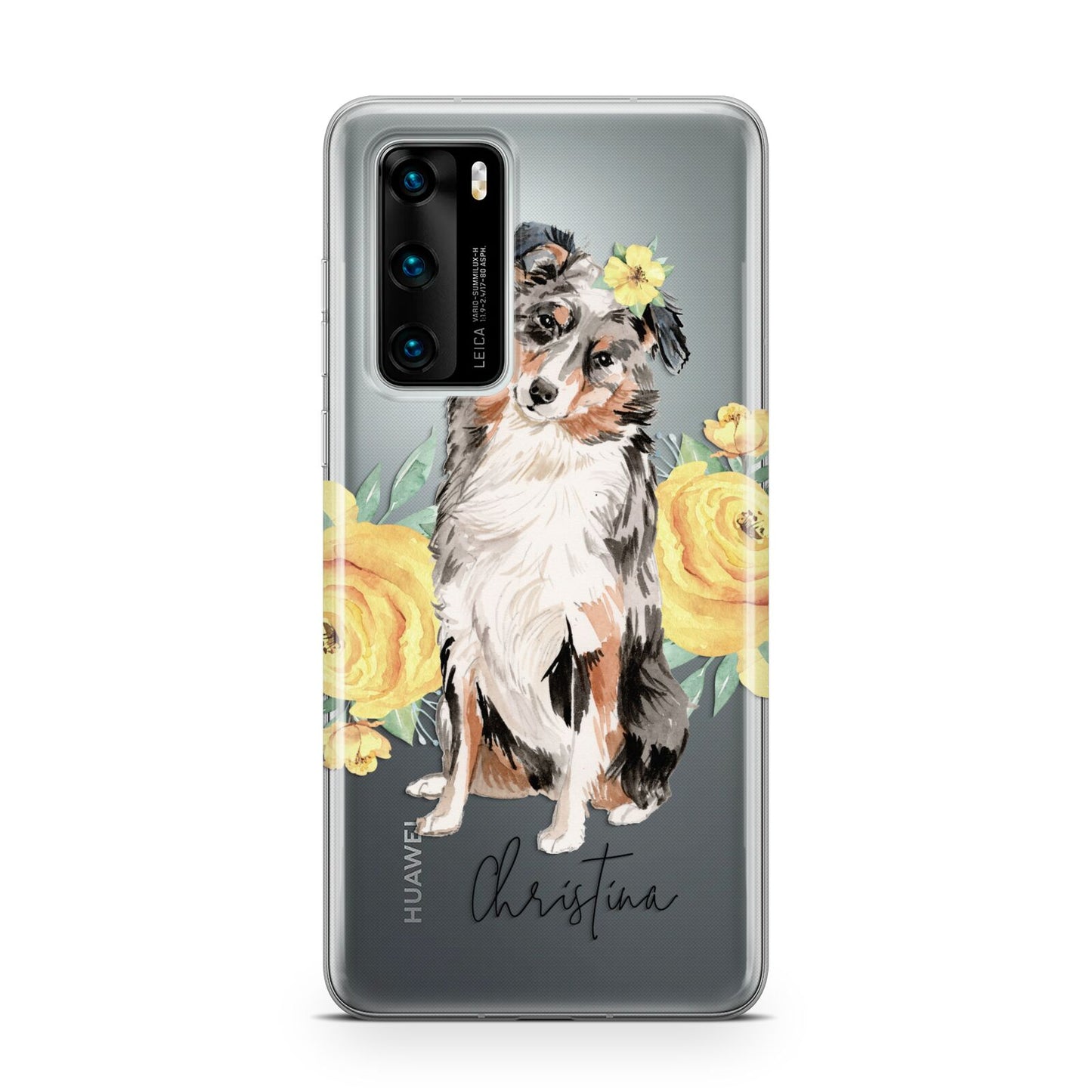 Personalised Australian Shepherd Huawei P40 Phone Case