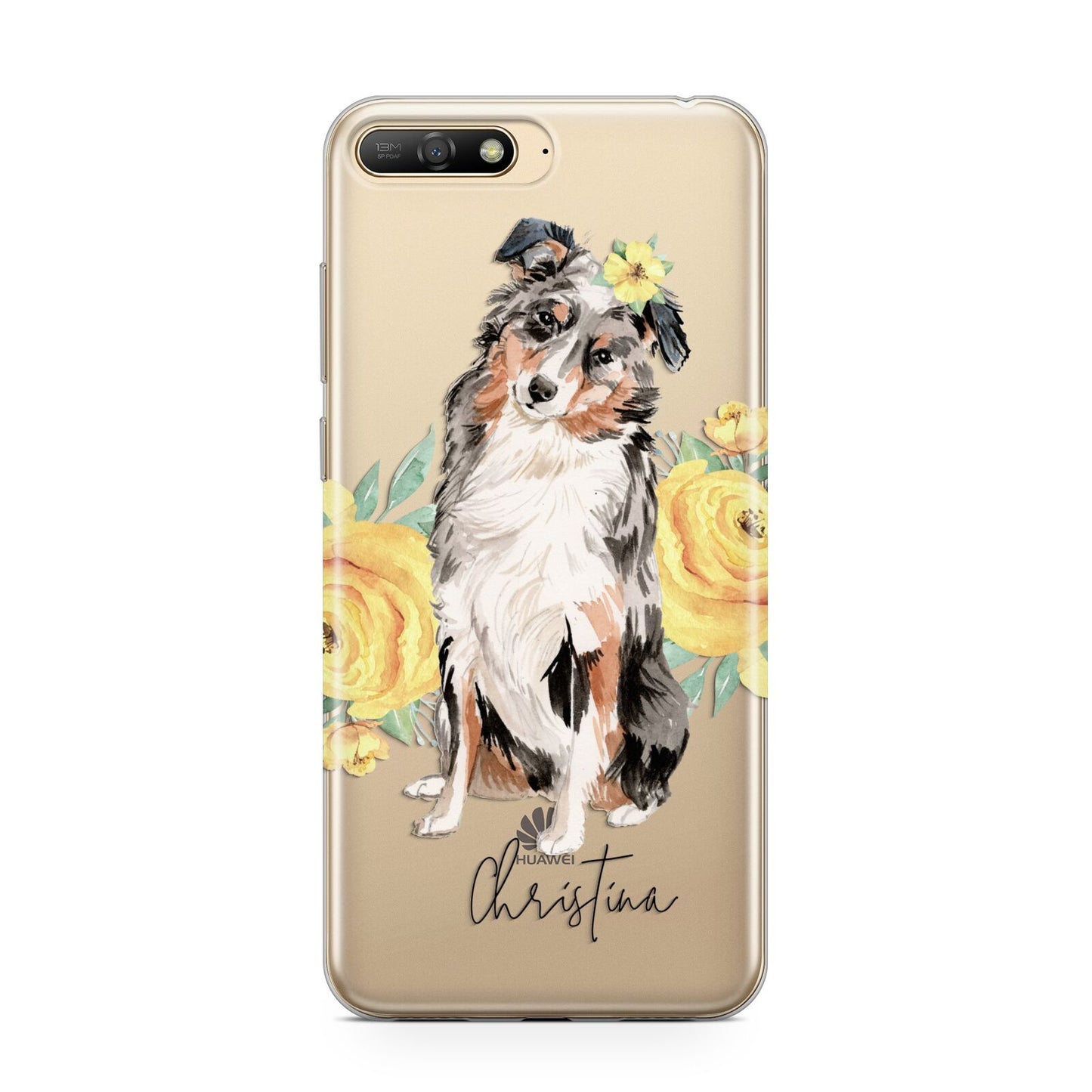 Personalised Australian Shepherd Huawei Y6 2018