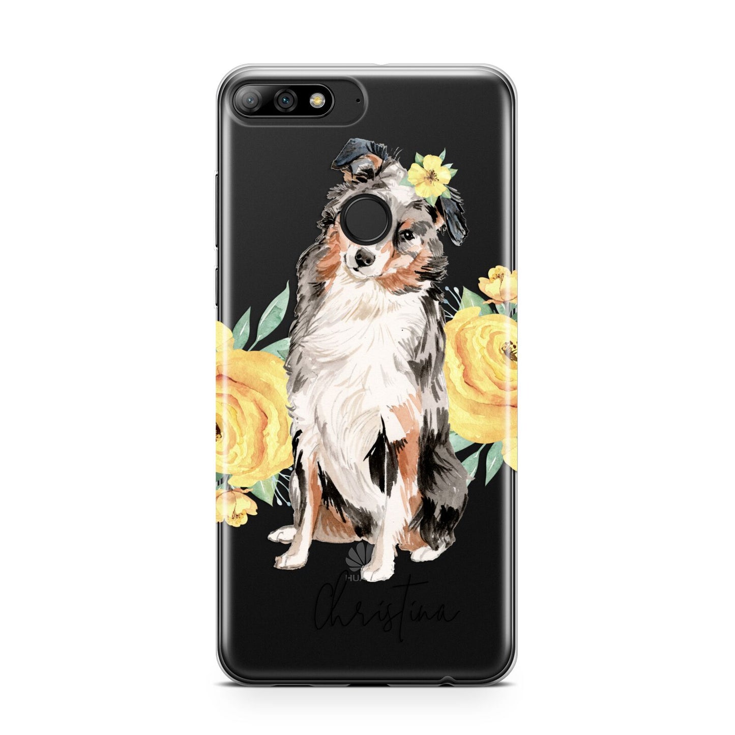 Personalised Australian Shepherd Huawei Y7 2018