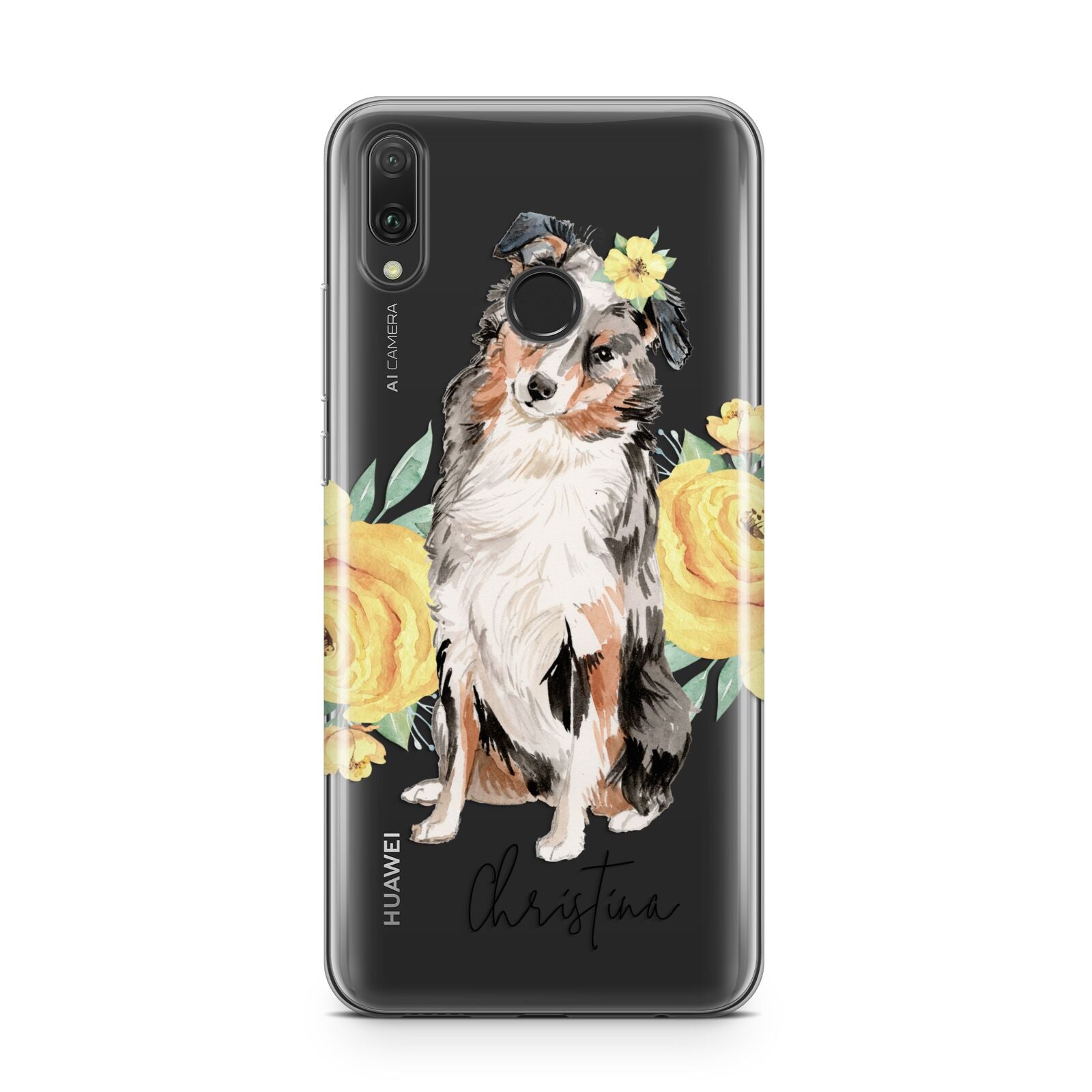 Personalised Australian Shepherd Huawei Y9 2019