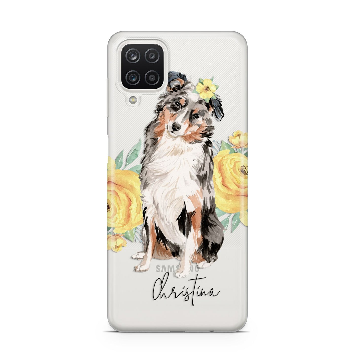 Personalised Australian Shepherd Samsung A12 Case