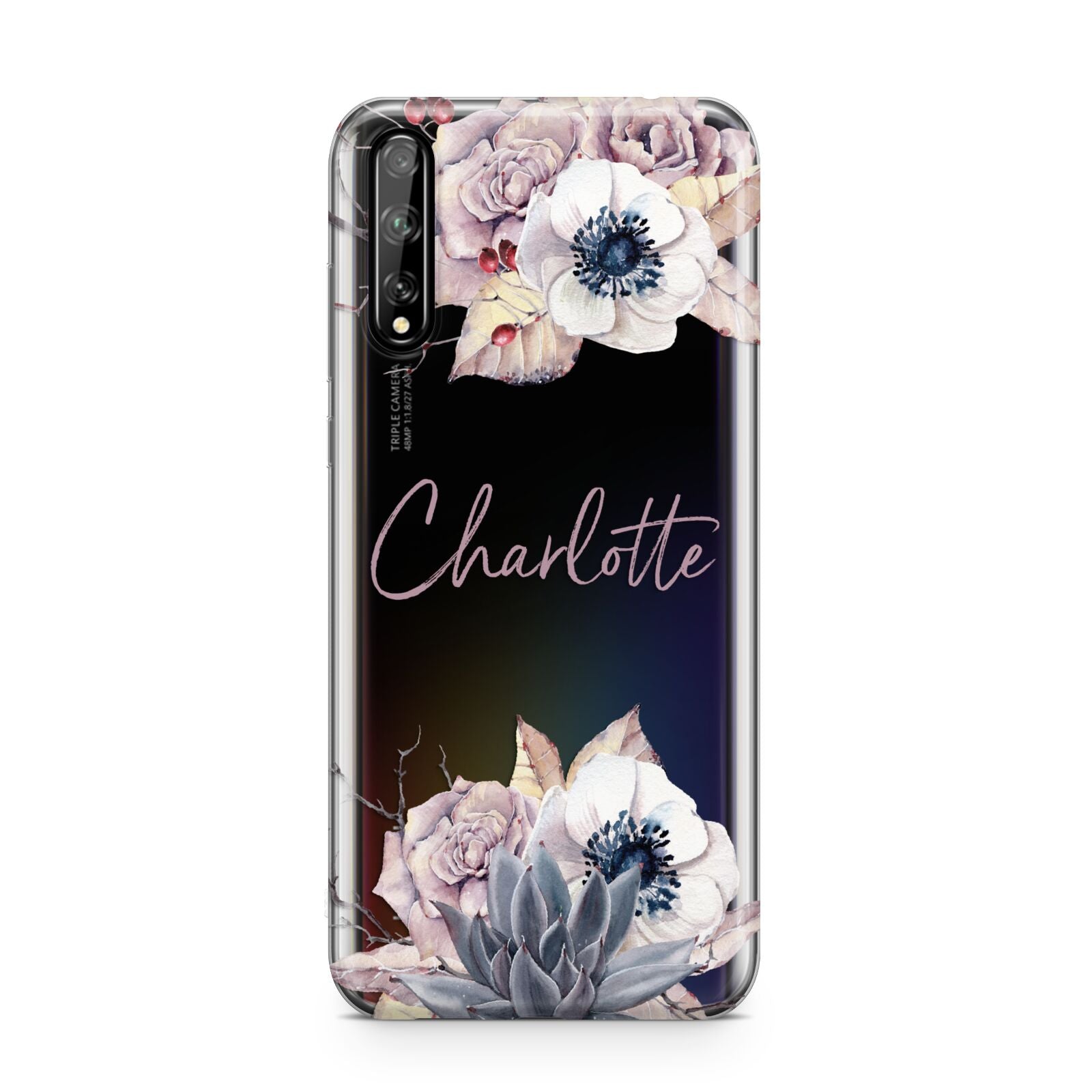 Personalised Autumn Floral Huawei Enjoy 10s Phone Case