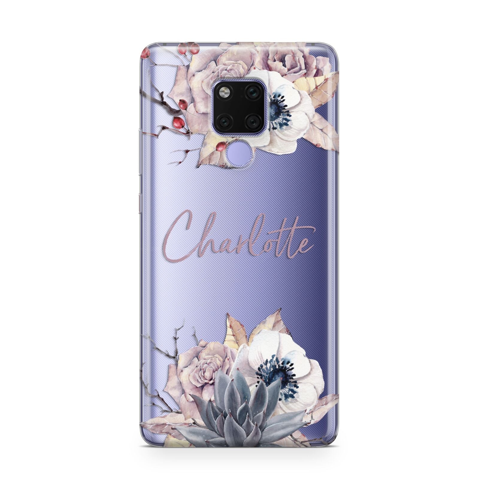 Personalised Autumn Floral Huawei Mate 20X Phone Case