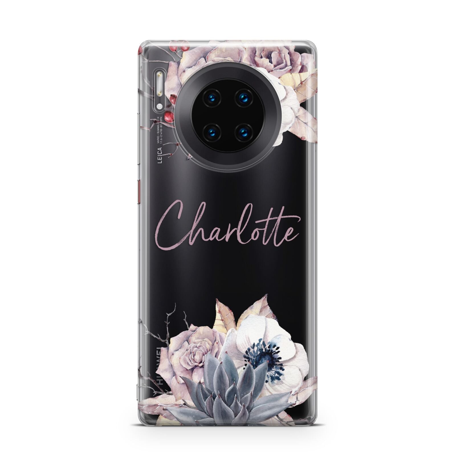 Personalised Autumn Floral Huawei Mate 30 Pro Phone Case