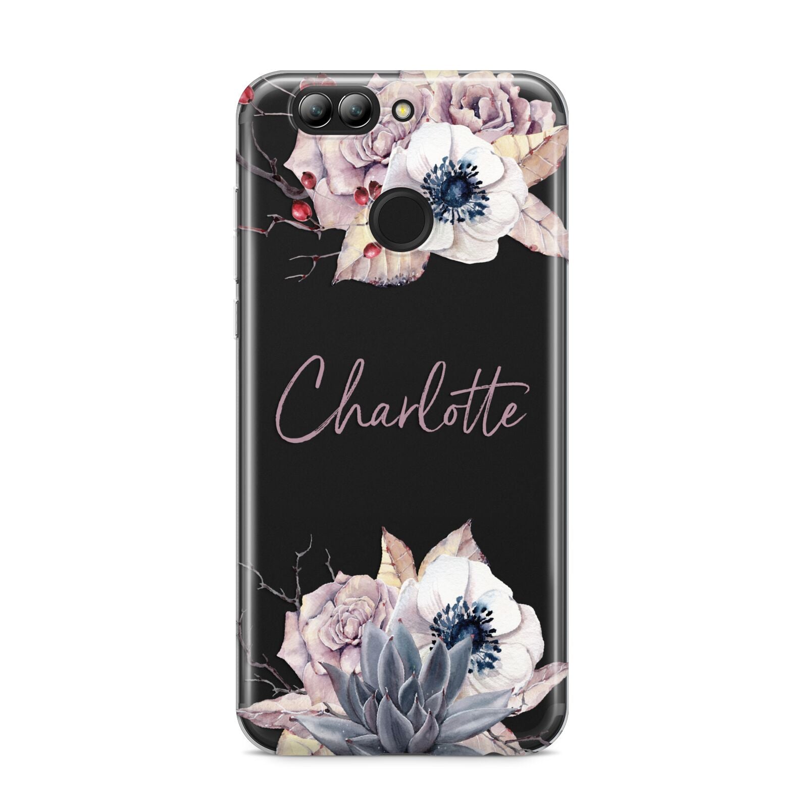 Personalised Autumn Floral Huawei Nova 2s Phone Case