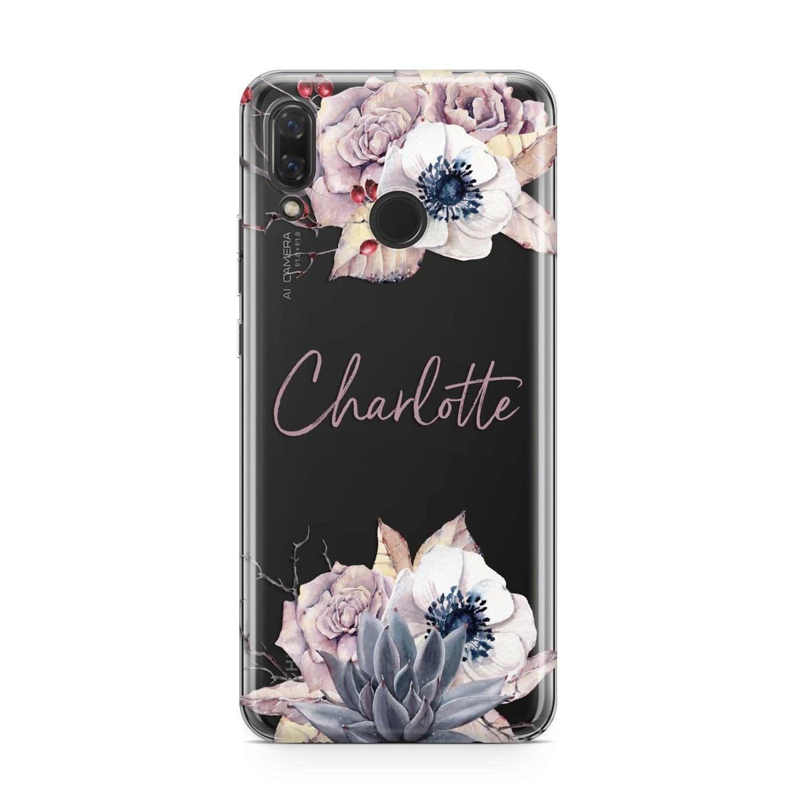 Personalised Autumn Floral Huawei Nova 3 Phone Case