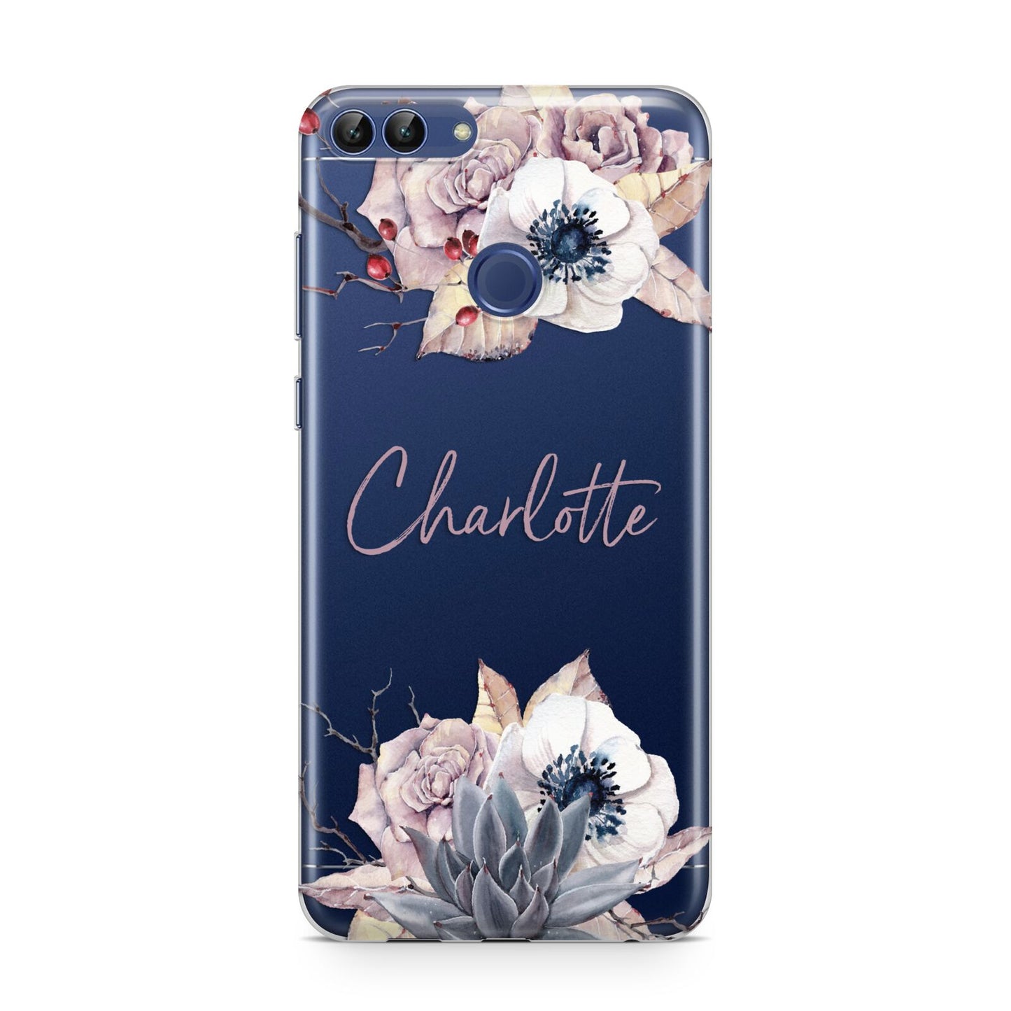 Personalised Autumn Floral Huawei P Smart Case