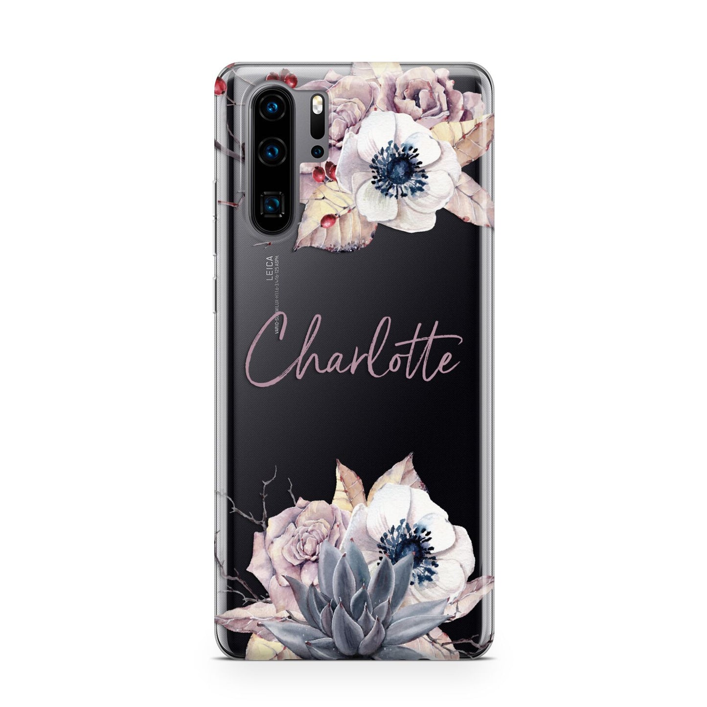 Personalised Autumn Floral Huawei P30 Pro Phone Case