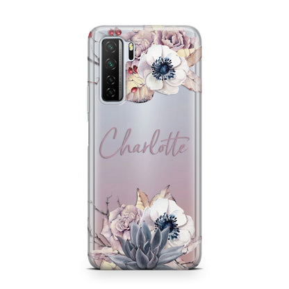 Personalised Autumn Floral Huawei P40 Lite 5G Phone Case