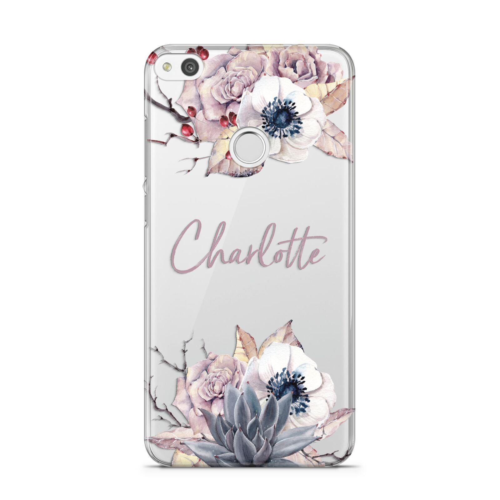 Personalised Autumn Floral Huawei P8 Lite Case