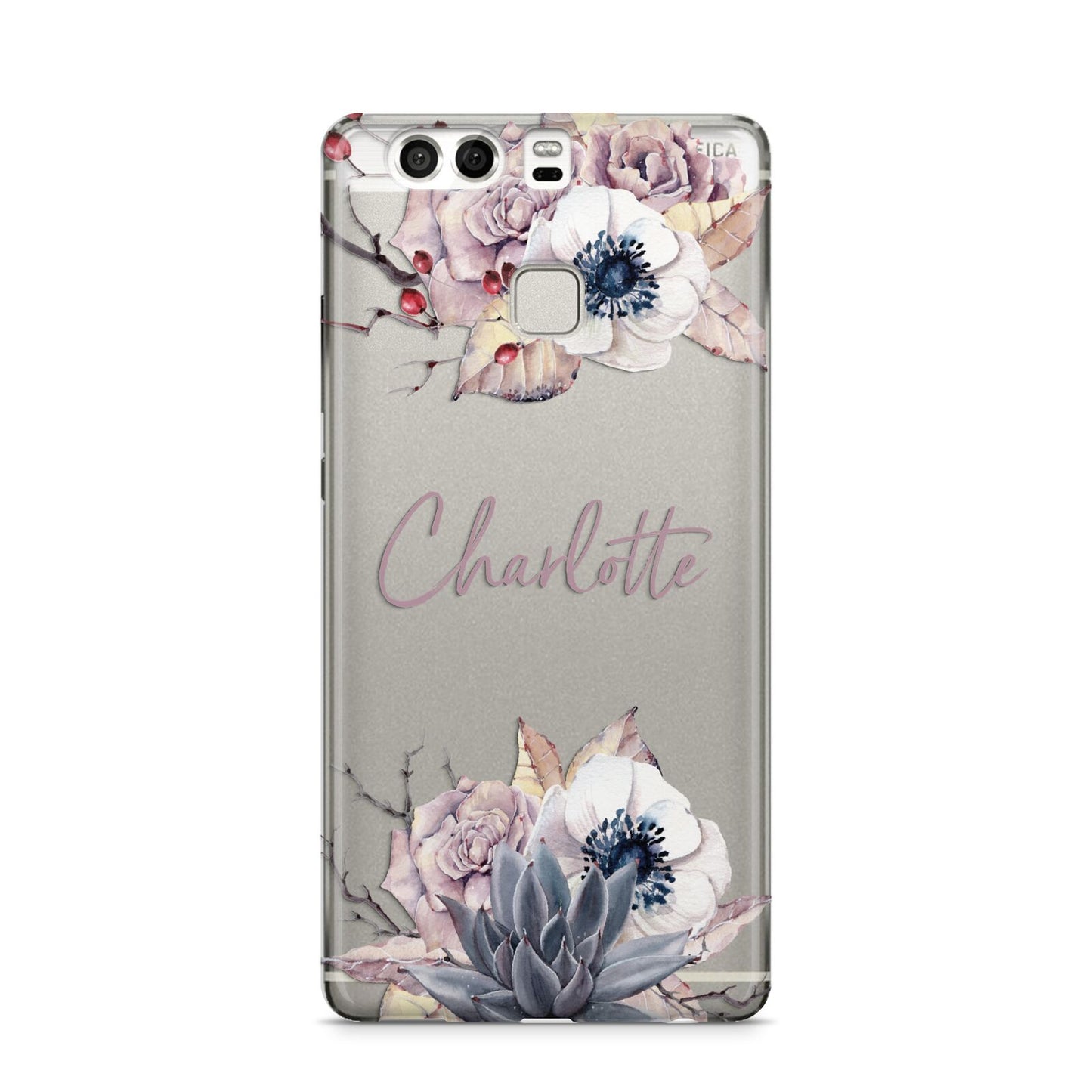 Personalised Autumn Floral Huawei P9 Case