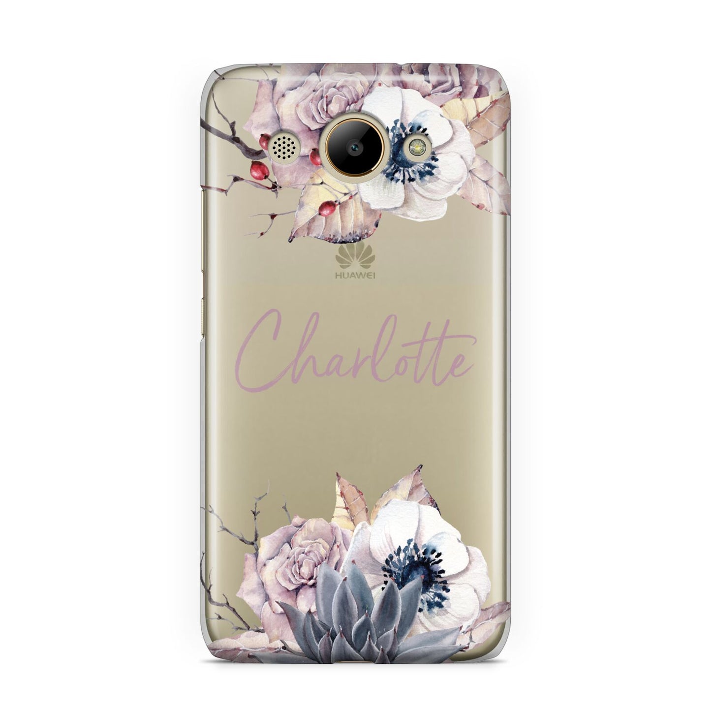 Personalised Autumn Floral Huawei Y3 2017