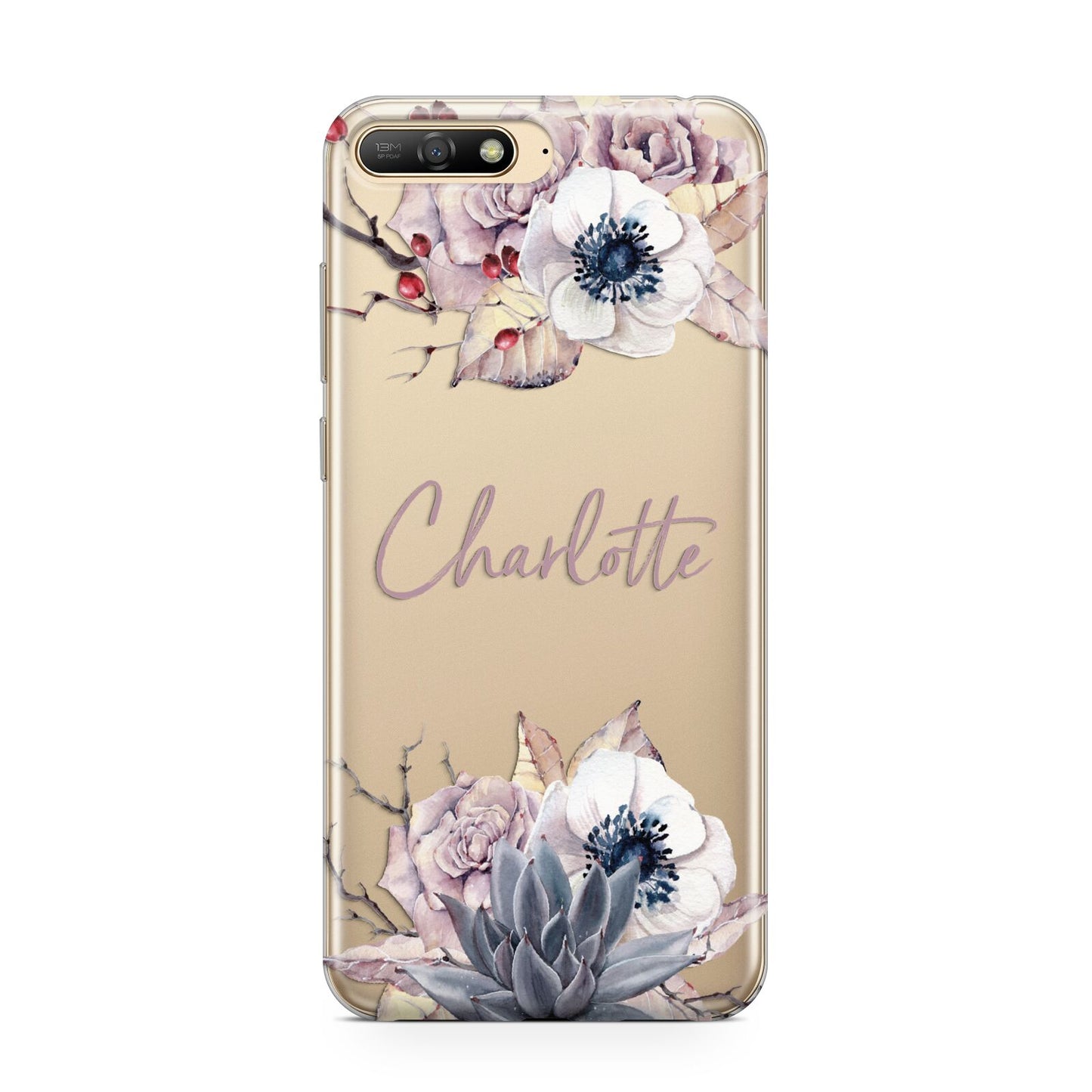 Personalised Autumn Floral Huawei Y6 2018