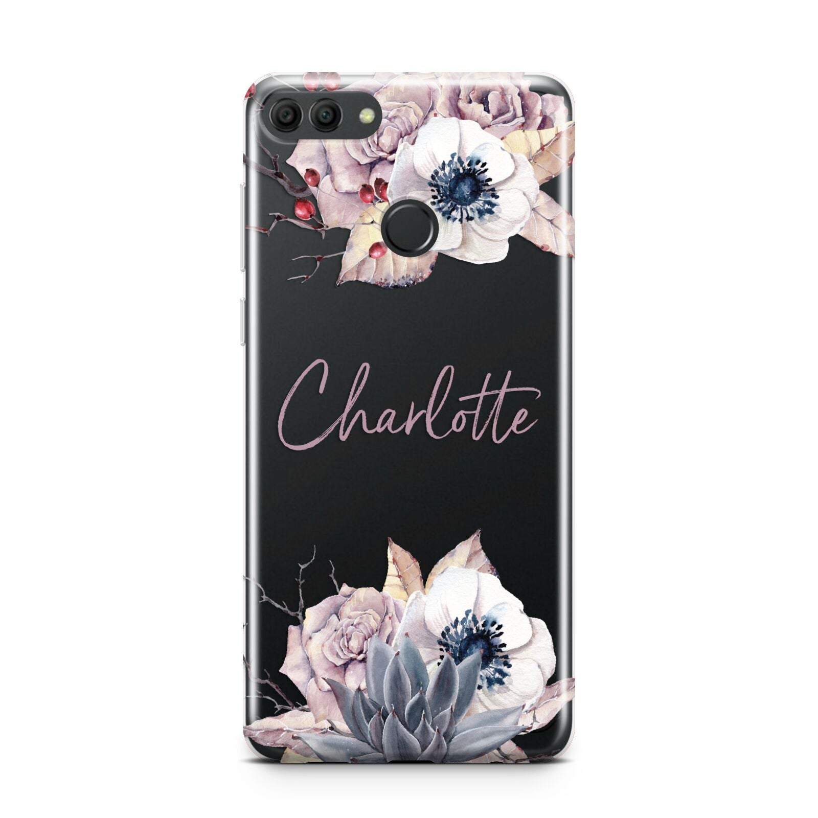 Personalised Autumn Floral Huawei Y9 2018