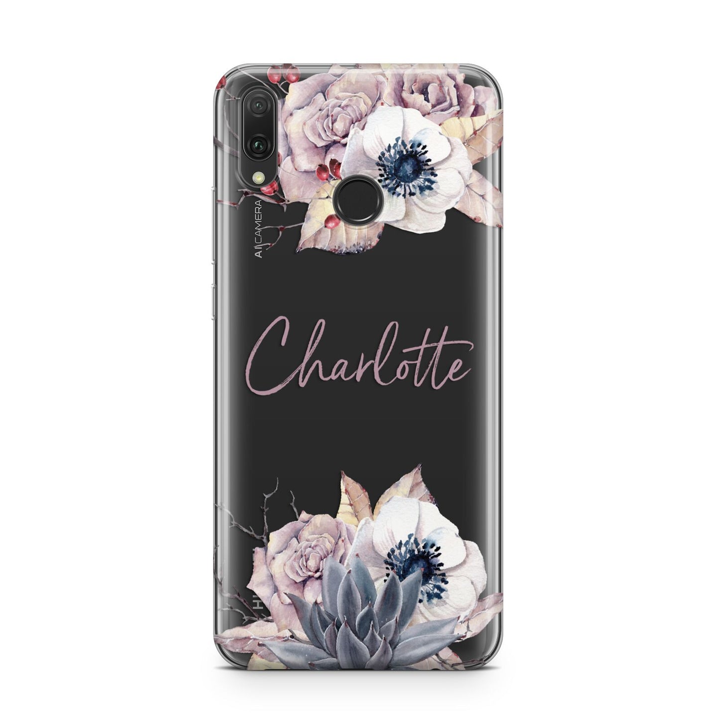 Personalised Autumn Floral Huawei Y9 2019