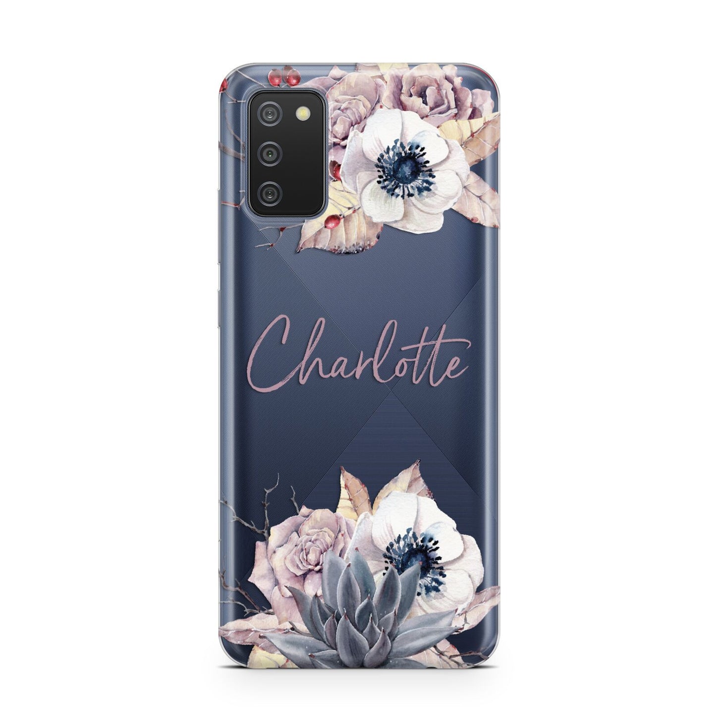 Personalised Autumn Floral Samsung A02s Case