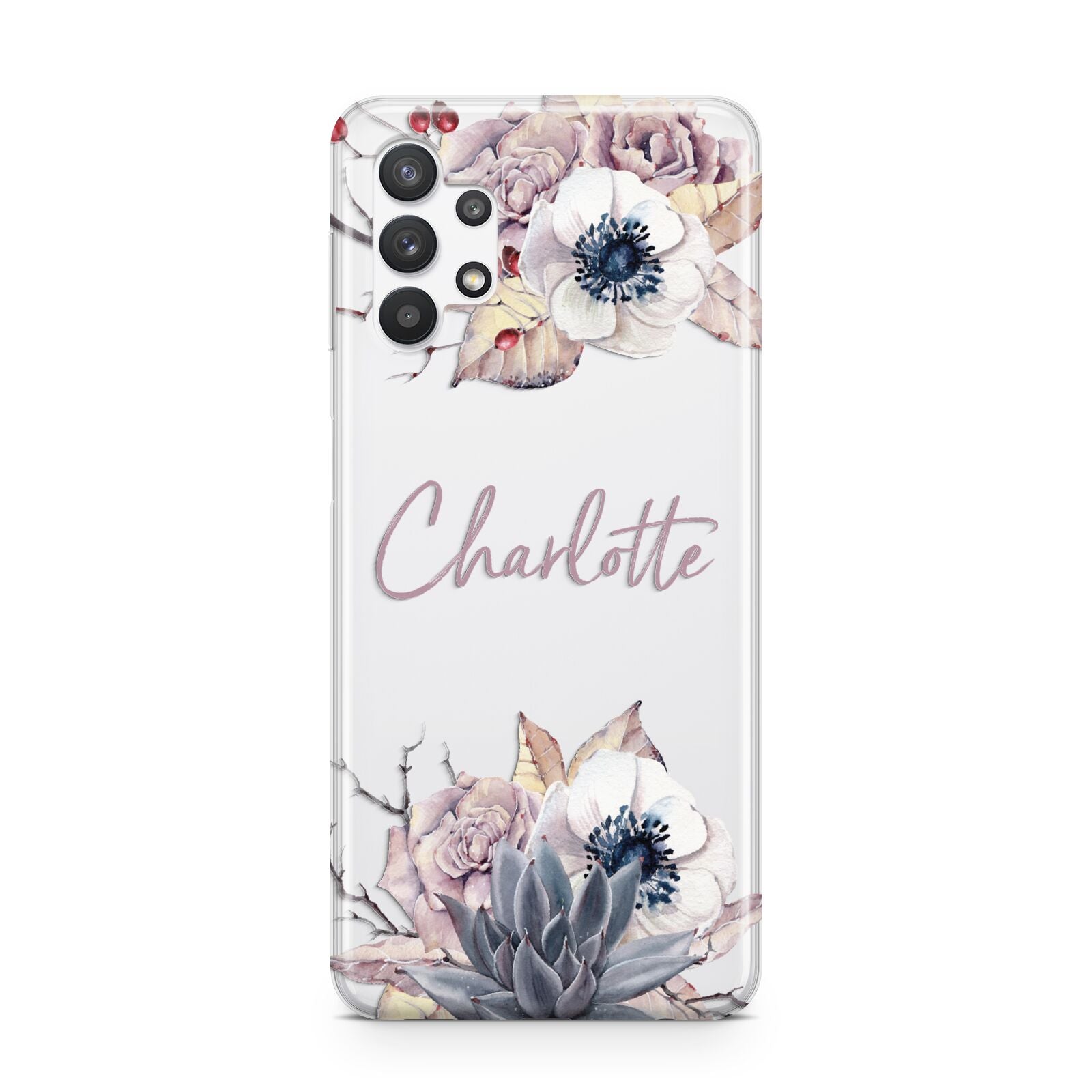 Personalised Autumn Floral Samsung A32 5G Case