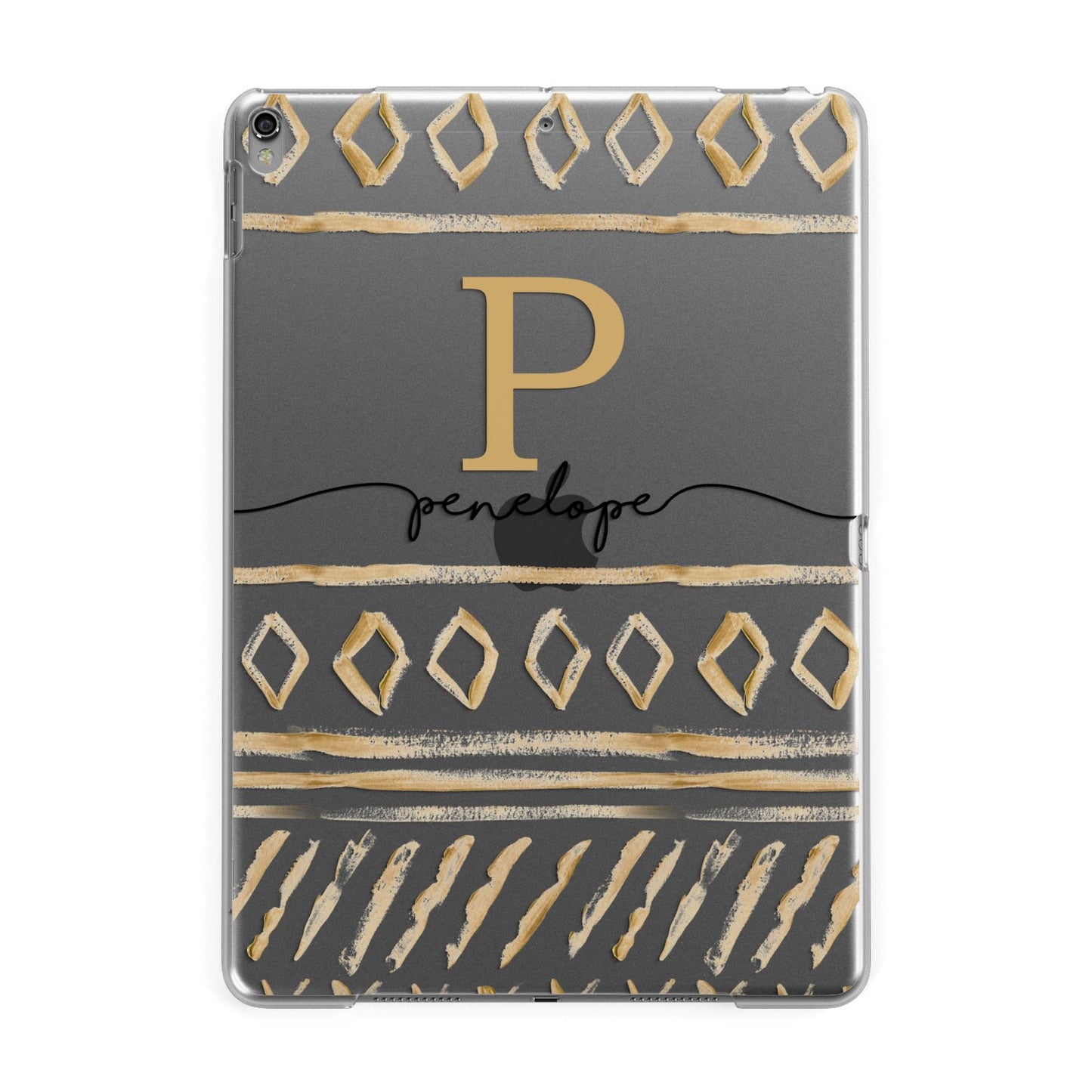 Personalised Aztec Gold Apple iPad Grey Case