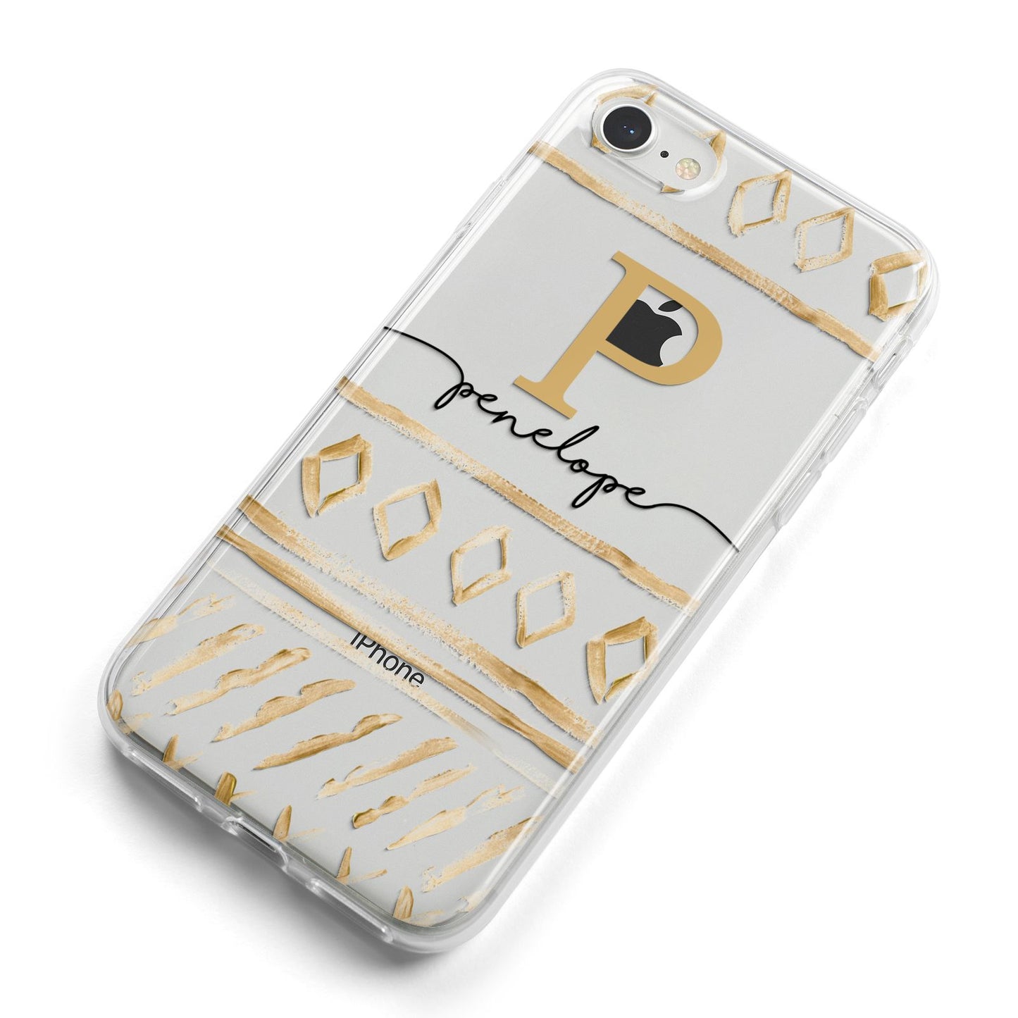 Personalised Aztec Gold iPhone 8 Bumper Case on Silver iPhone Alternative Image