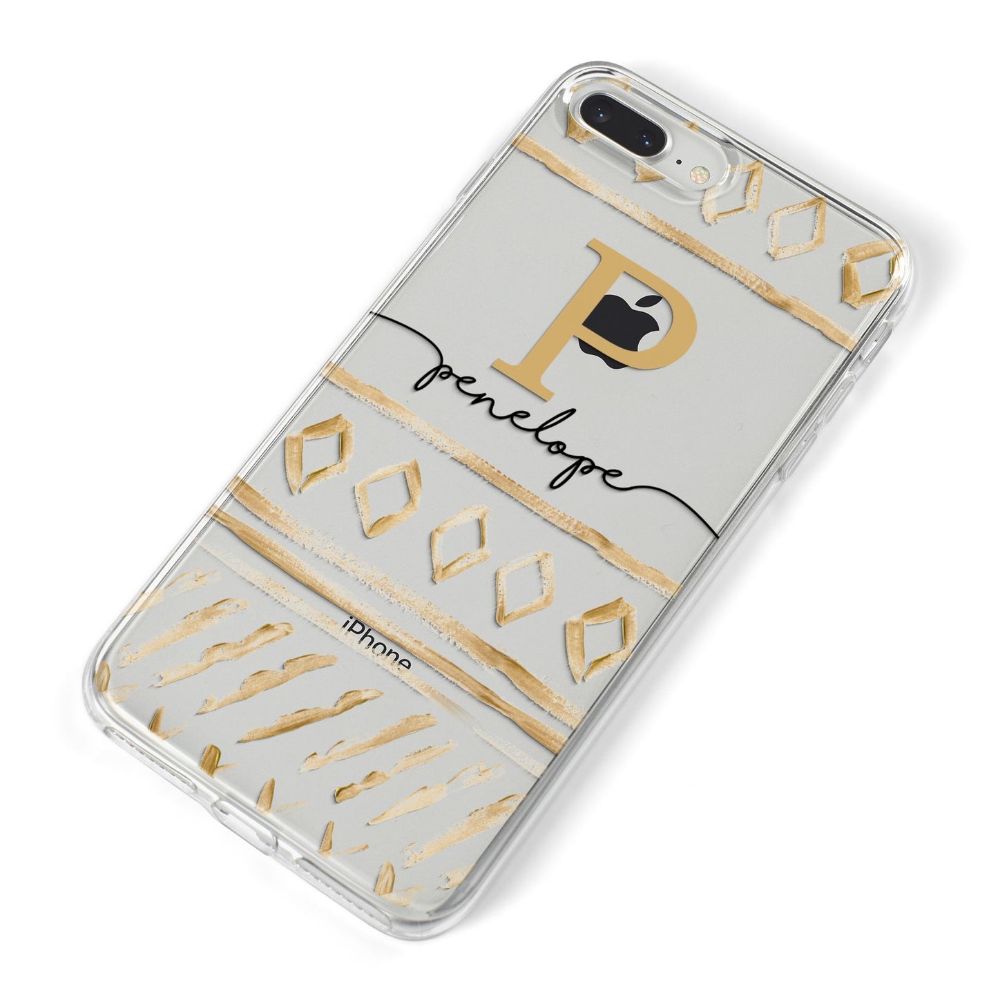 Personalised Aztec Gold iPhone 8 Plus Bumper Case on Silver iPhone Alternative Image