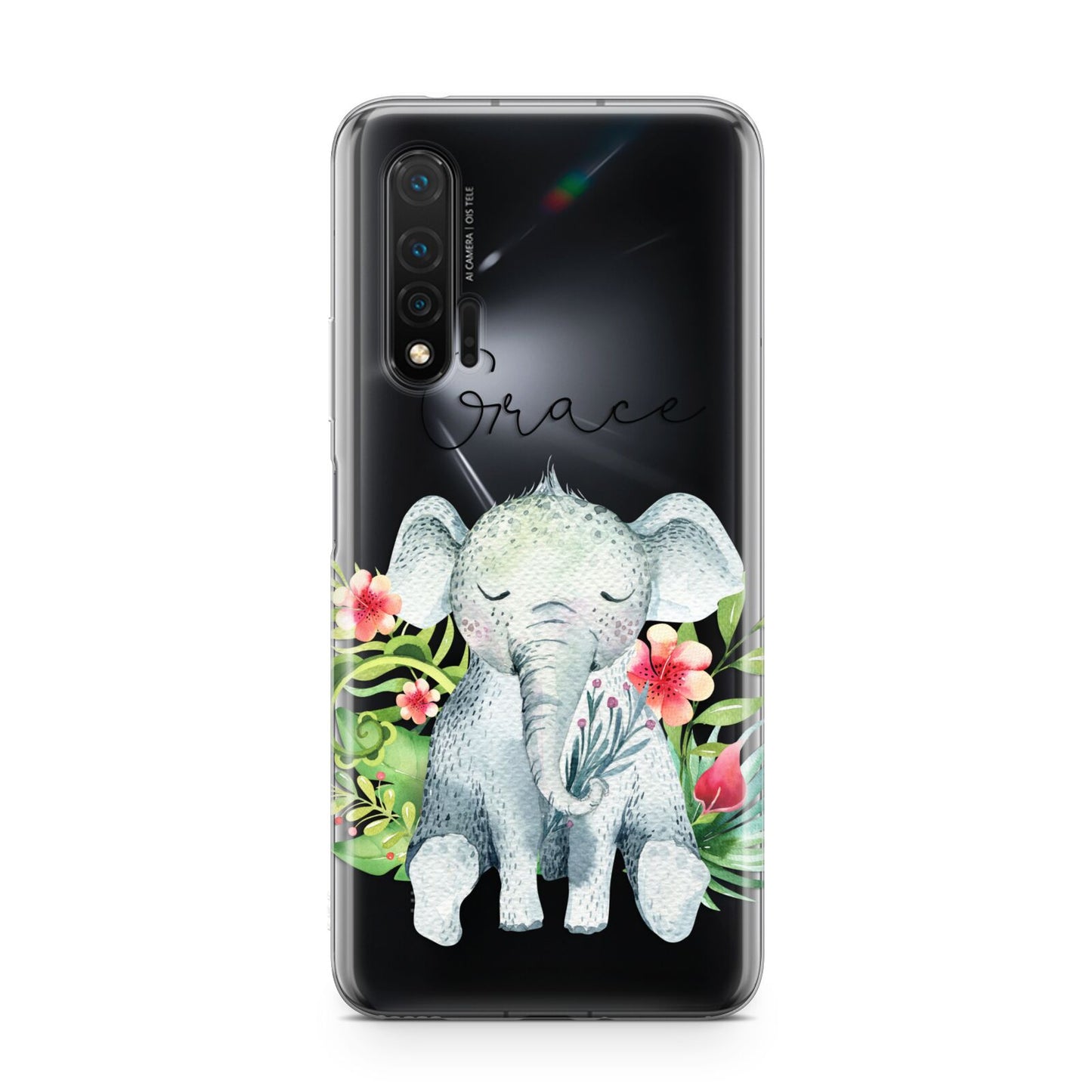 Personalised Baby Elephant Huawei Nova 6 Phone Case