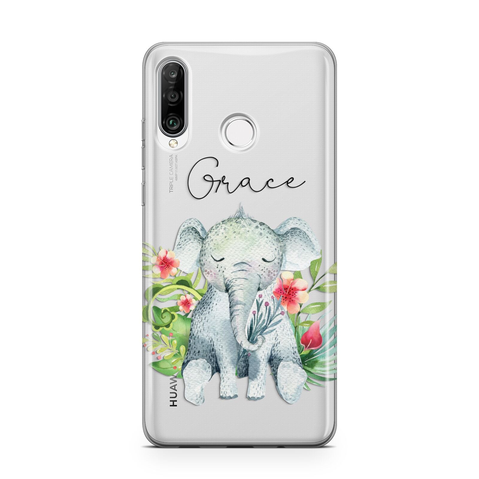 Personalised Baby Elephant Huawei P30 Lite Phone Case