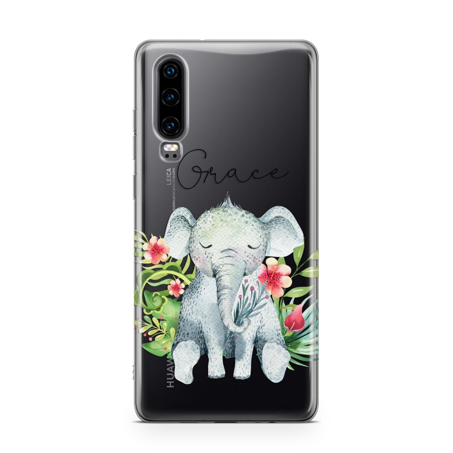 Personalised Baby Elephant Huawei P30 Phone Case