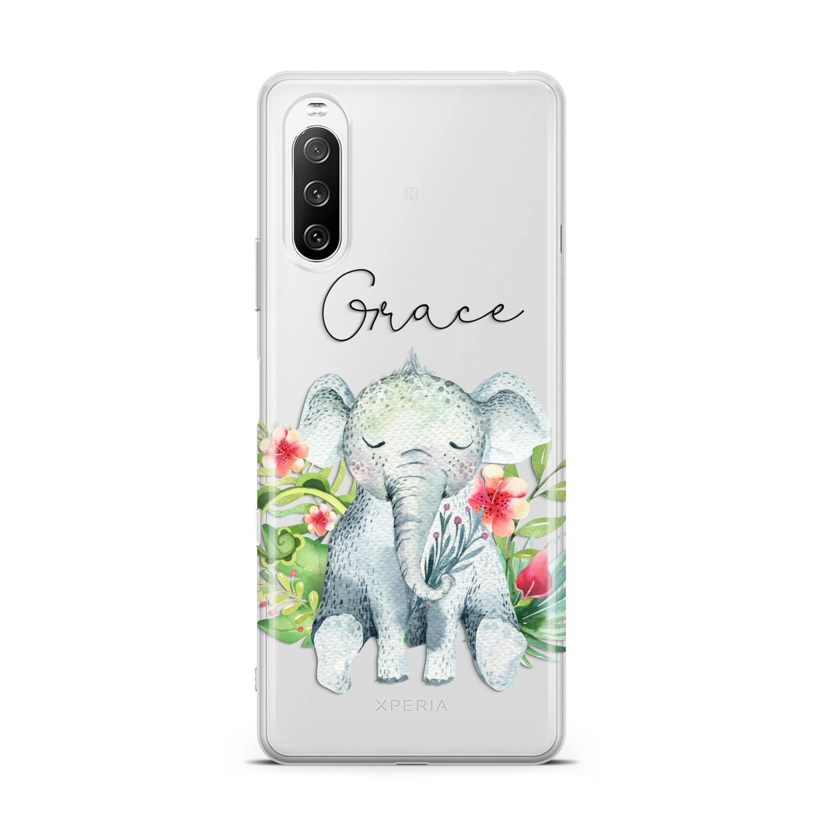 Personalised Baby Elephant Sony Xperia 10 III Case