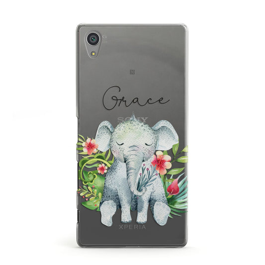 Personalised Baby Elephant Sony Xperia Case