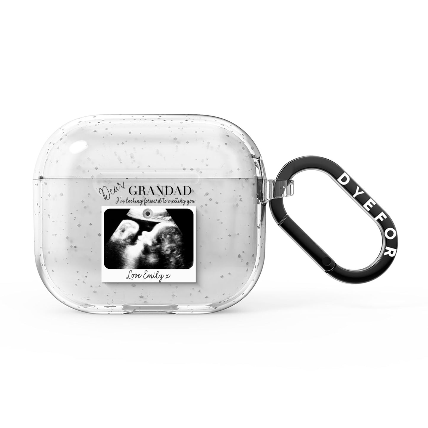 Personalised Baby Scan Photo Upload AirPods Glitter Case 3rd Gen