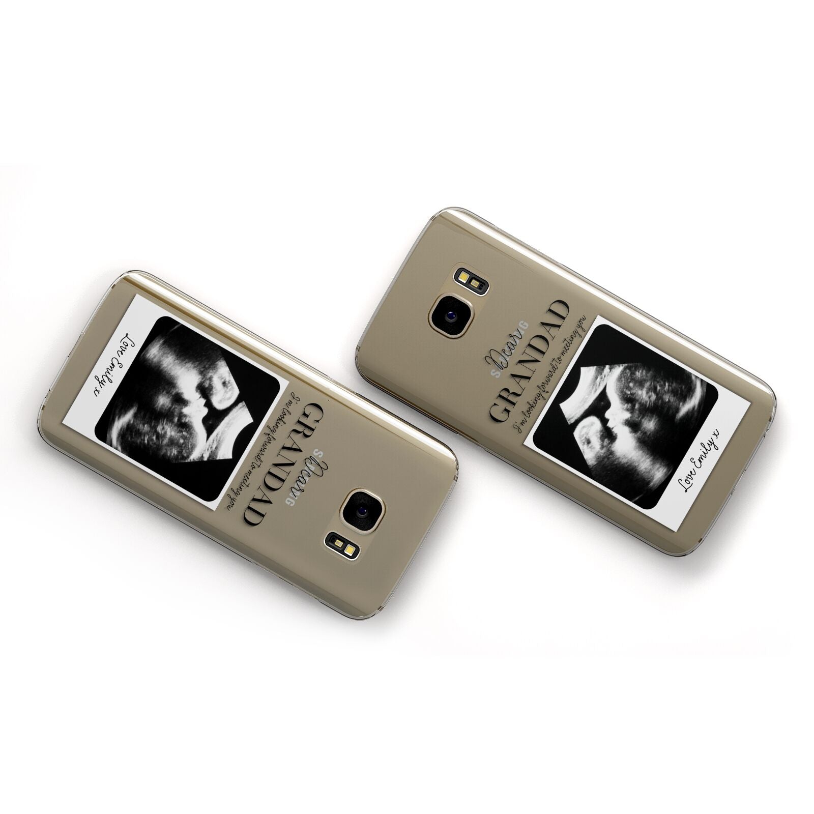 Personalised Baby Scan Photo Upload Samsung Galaxy Case Flat Overview