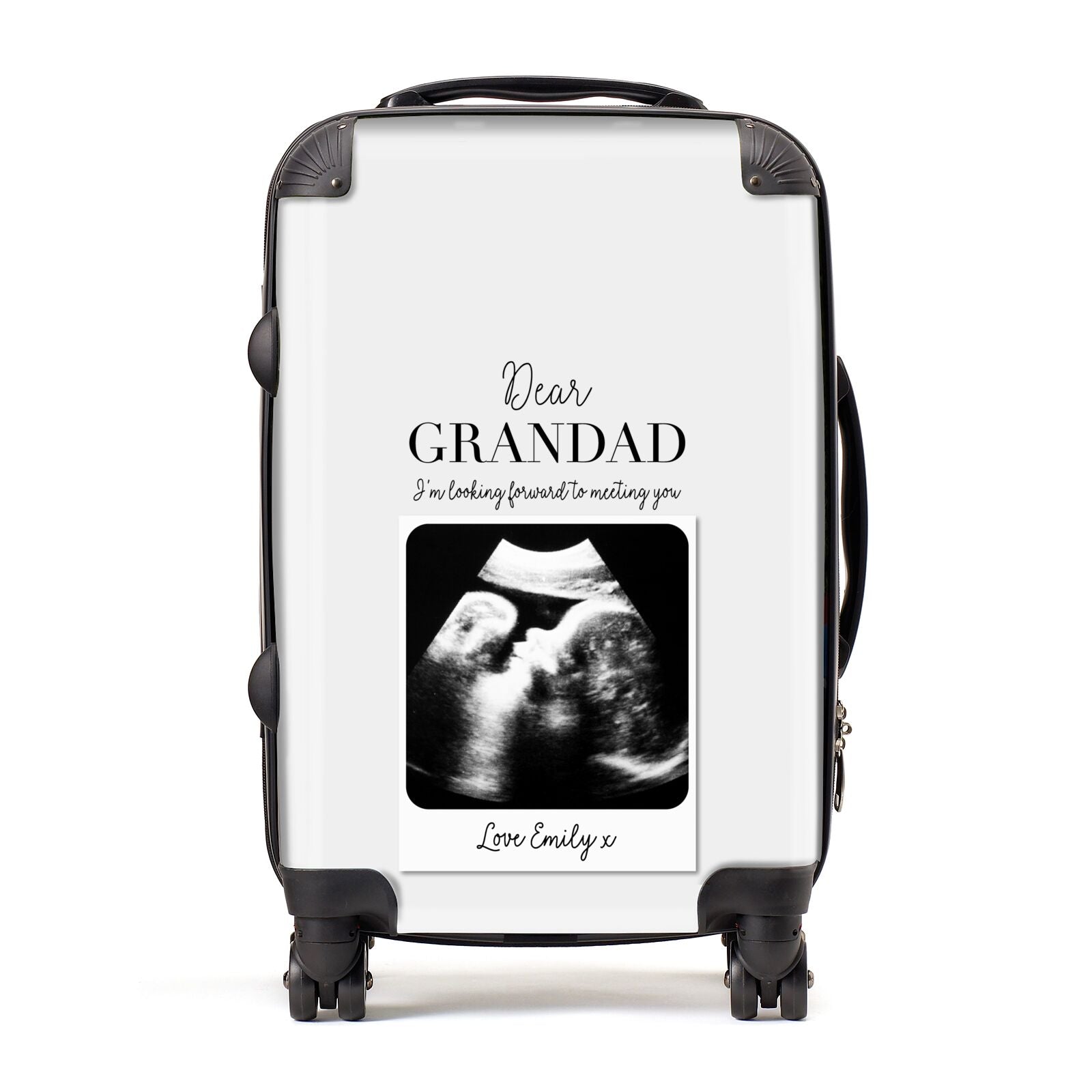 Personalised Baby Scan Photo Upload Suitcase