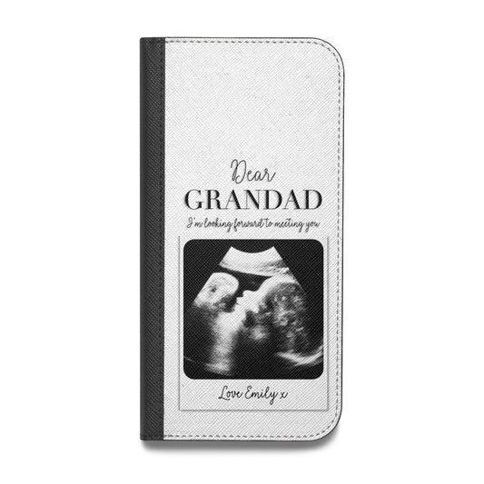 Personalised Baby Scan Photo Upload Vegan Leather Flip iPhone Case