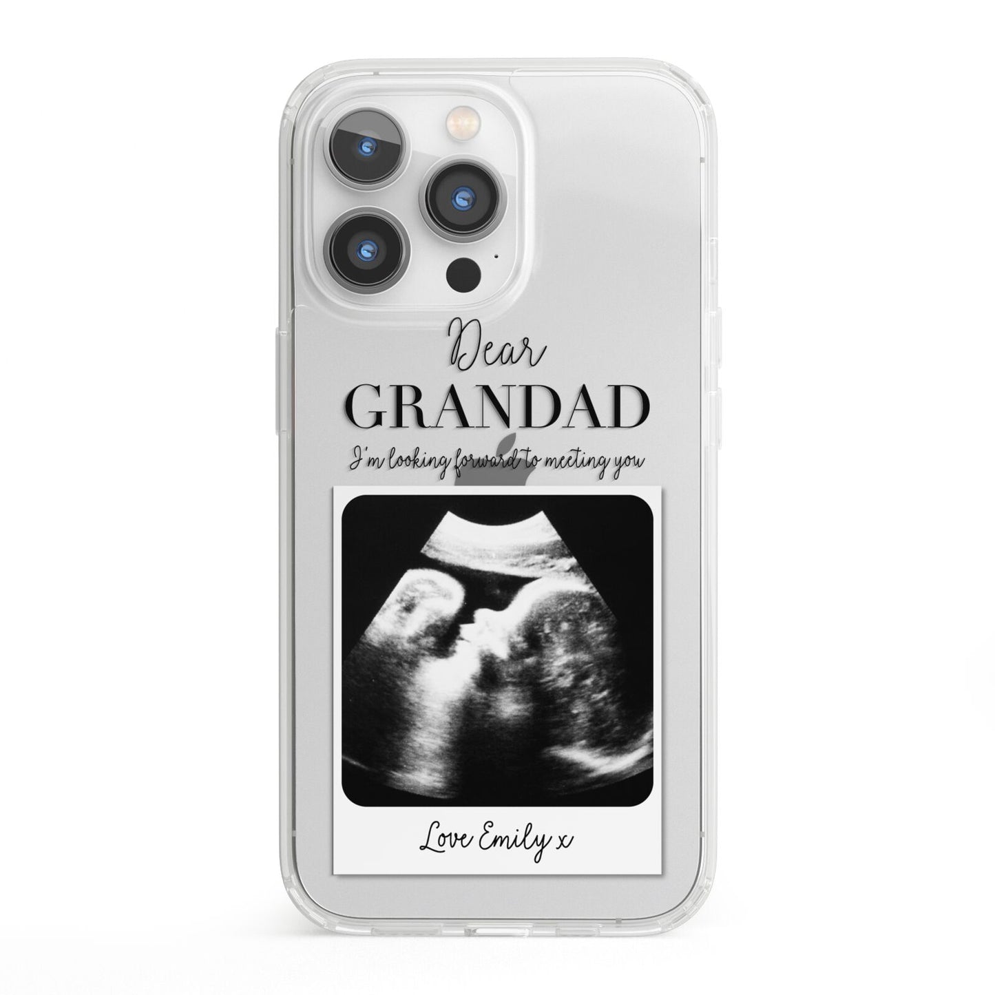 Personalised Baby Scan Photo Upload iPhone 13 Pro Clear Bumper Case