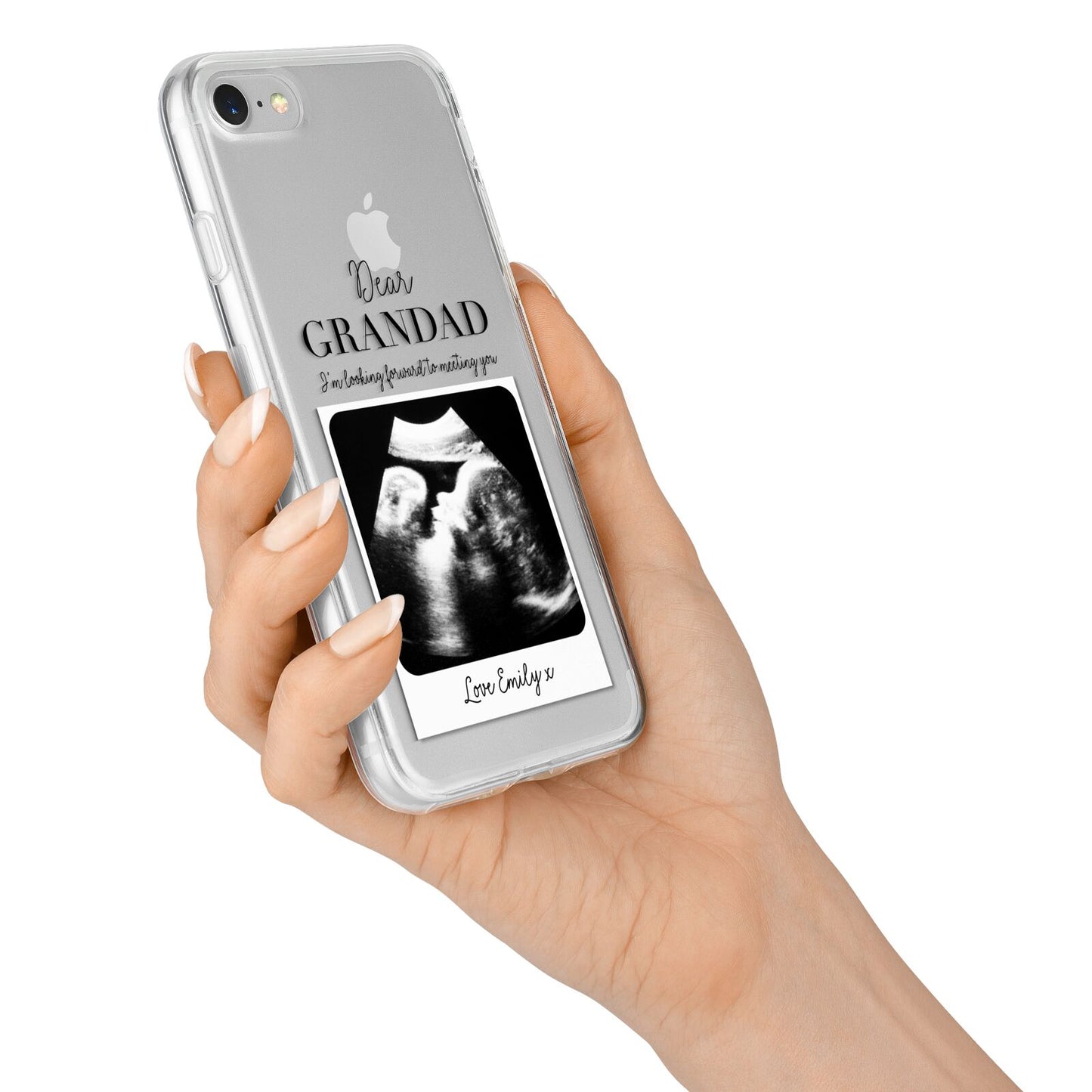 Personalised Baby Scan Photo Upload iPhone 7 Bumper Case on Silver iPhone Alternative Image