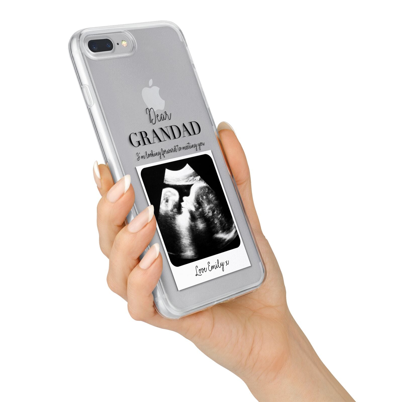 Personalised Baby Scan Photo Upload iPhone 7 Plus Bumper Case on Silver iPhone Alternative Image