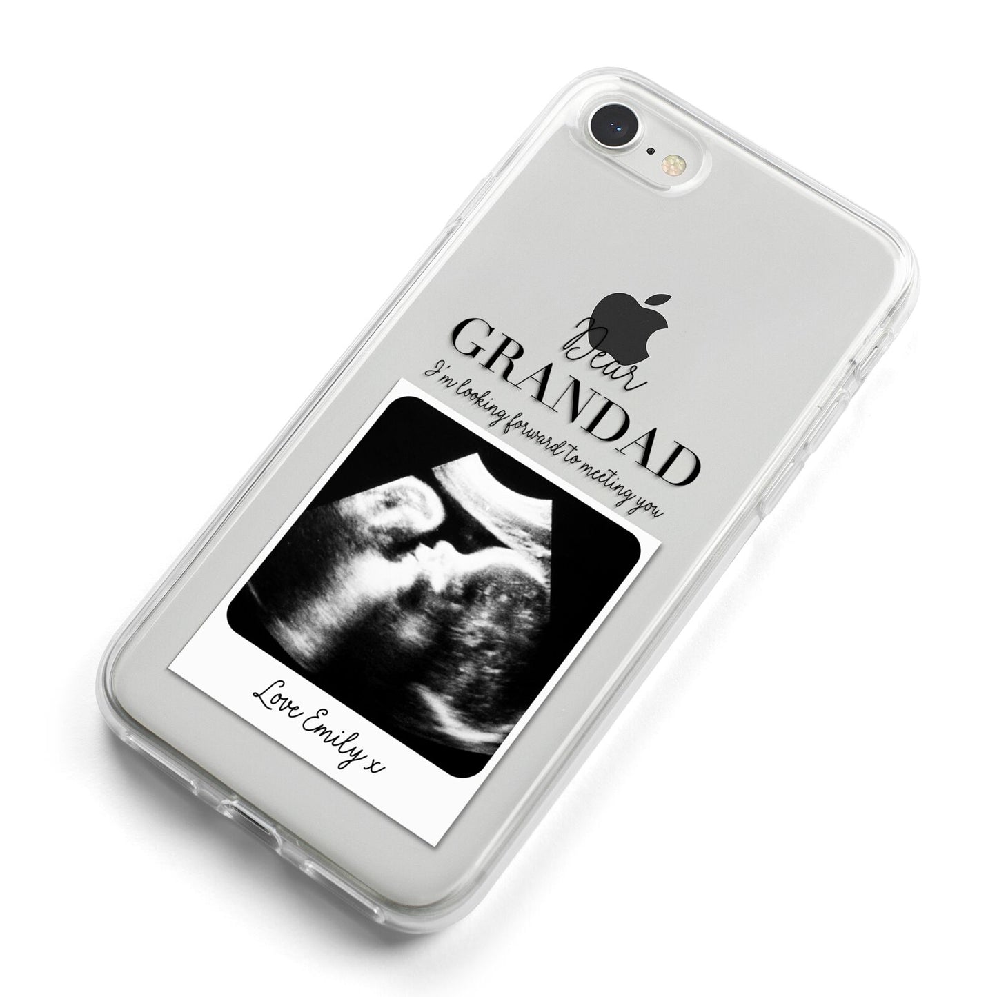 Personalised Baby Scan Photo Upload iPhone 8 Bumper Case on Silver iPhone Alternative Image