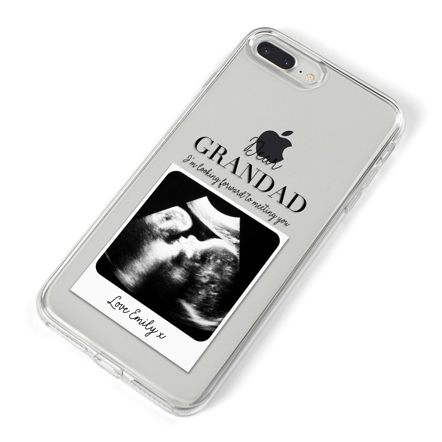 Personalised Baby Scan Photo Upload iPhone 8 Plus Bumper Case on Silver iPhone Alternative Image