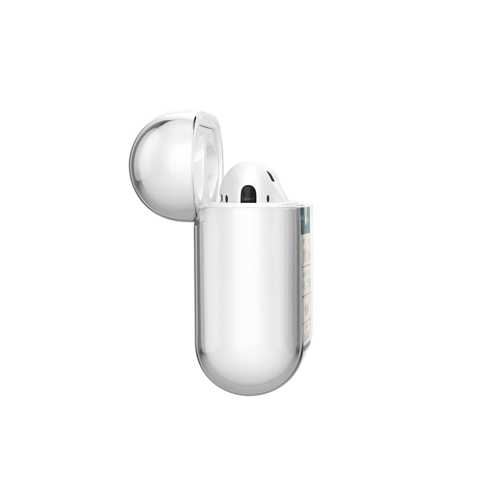 Personalised Baggage Tag AirPods Case Side Angle