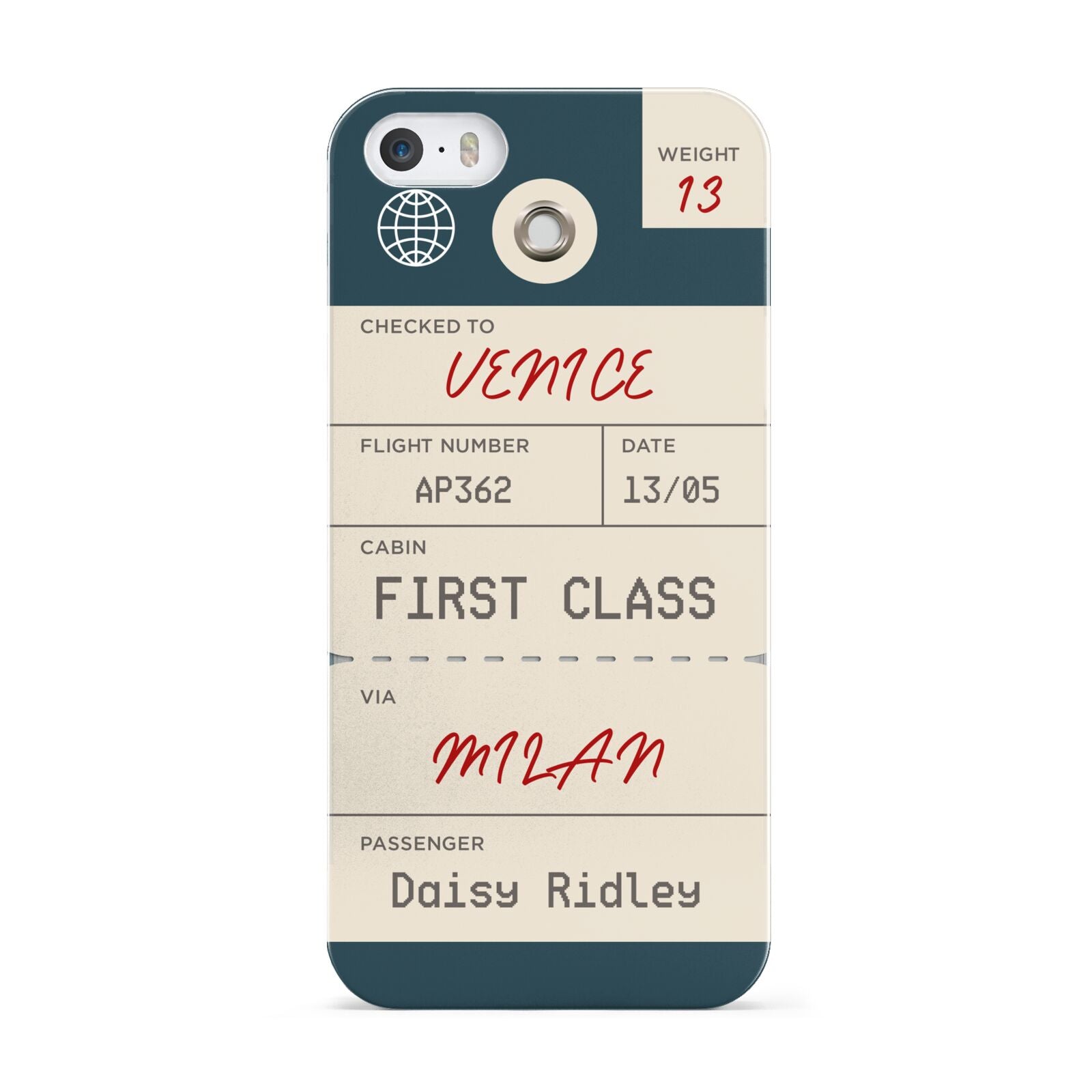 Personalised Baggage Tag Apple iPhone 5 Case