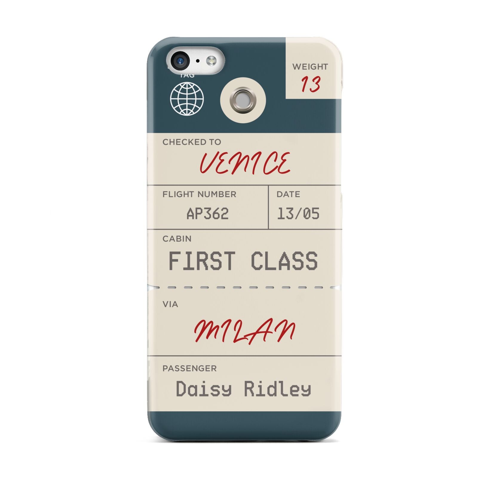 Personalised Baggage Tag Apple iPhone 5c Case