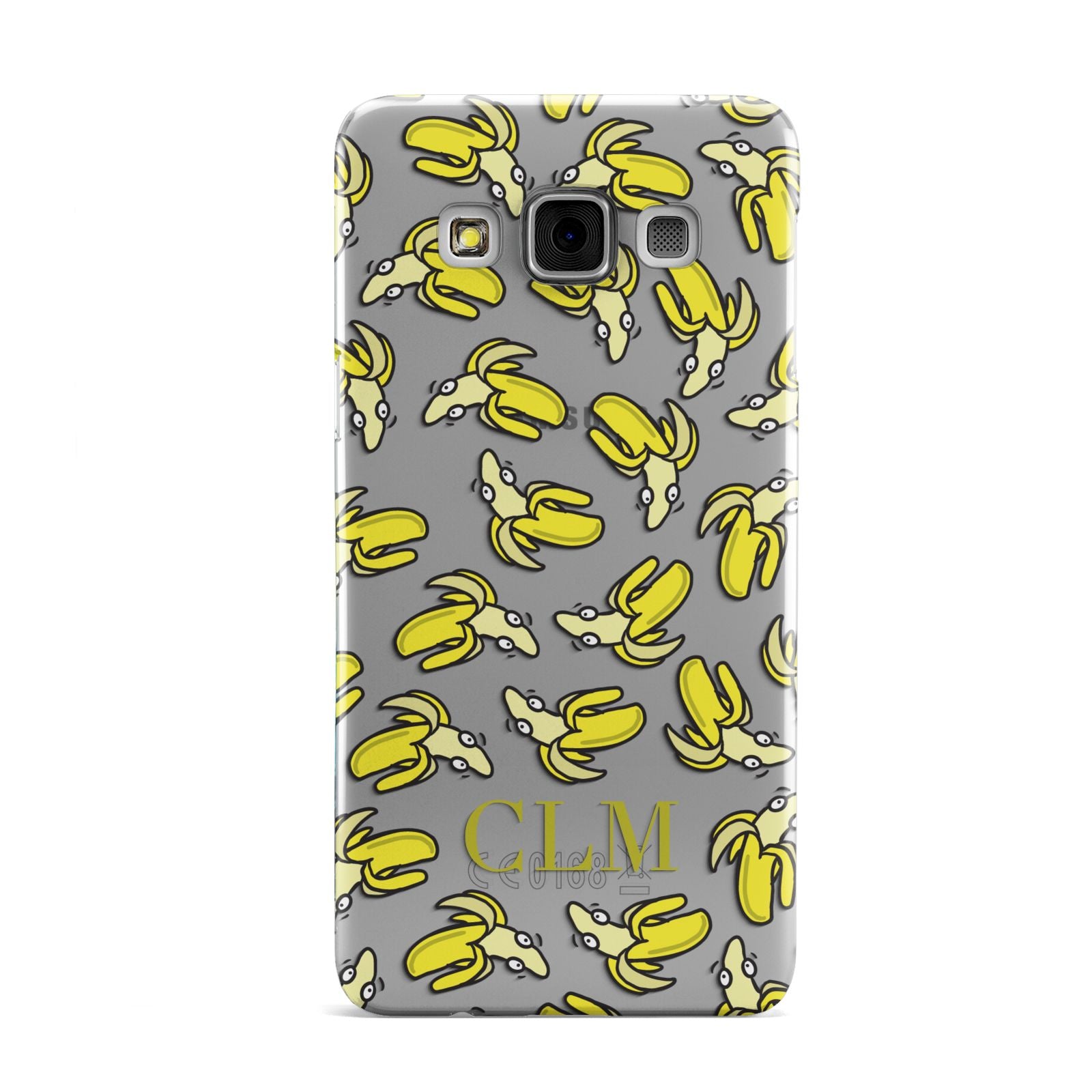 Personalised Banana Initials Clear Samsung Galaxy A3 Case