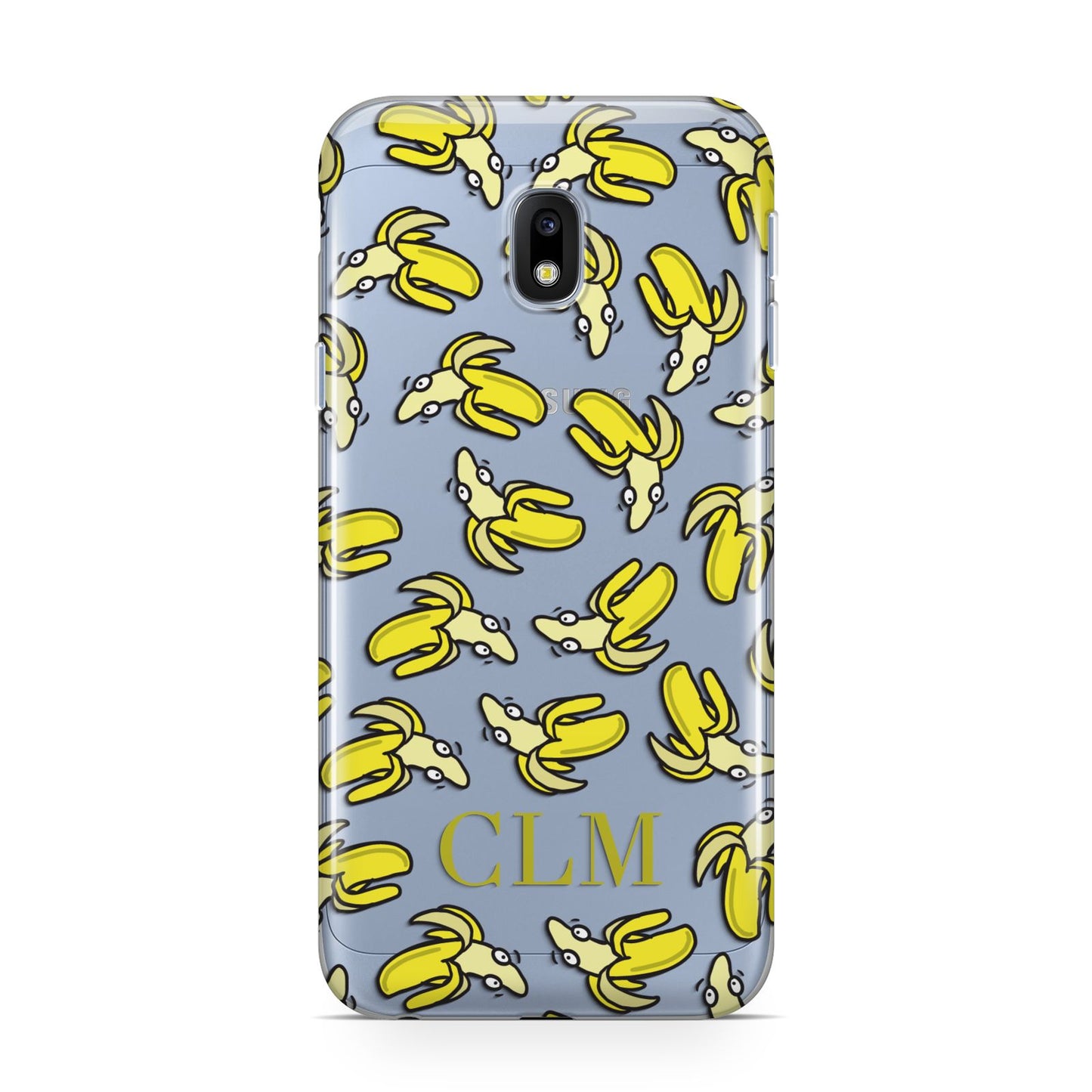 Personalised Banana Initials Clear Samsung Galaxy J3 2017 Case